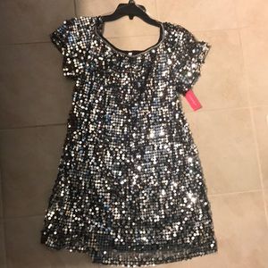 Xhilaration silver sequin dress
